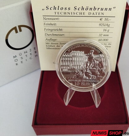 10 eur Rakúsko 2003 - Rakúsko a jeho ľudia - Zámok Schönbrunn - PROOF