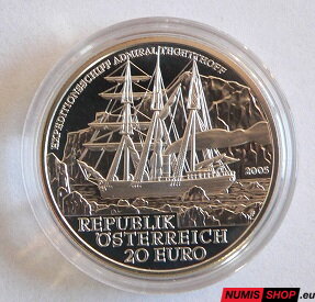 Rakúsko 20 eur 2005 - Austria at Sea 3/6 - Tegetthoff Polar Expedition - PROOF