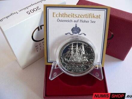 Rakúsko 20 eur 2005 - Austria at Sea 3/6 - Tegetthoff Polar Expedition - PROOF