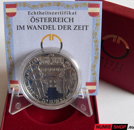 Rakúsko 20 eur 2002 - Moderná doba - PROOF