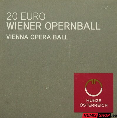 Rakúsko 20 eur 2016 - Wiener Opernball - PROOF