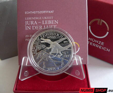 Rakúsko 20 eur 2013 - Život na zemi - Jura - PROOF