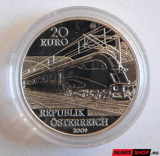 Rakúsko 20 eur 2009 - Rakúske železnice 6/6 - Železnice budúcnosti - PROOF
