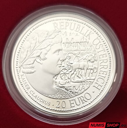 Rakúsko 20 eur 2010 - Rím na Dunaji 1/6 - Virunum - PROOF
