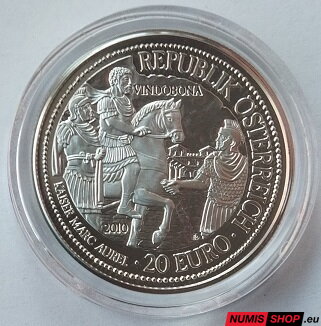 Rakúsko 20 eur 2010 - Rím na Dunaji 2/6 - Vindobona - PROOF