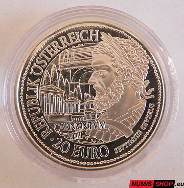 Rakúsko 20 eur 2011 - Rím na Dunaji 3/6 - Carnuntum - PROOF