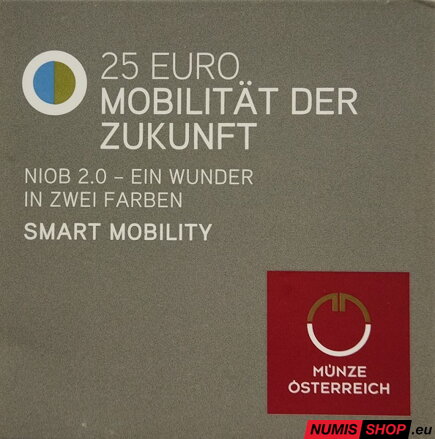 Rakúsko 25 eur NIOB 2021 - Smart Mobility