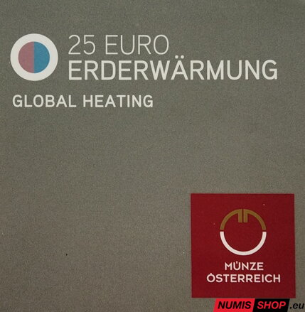Rakúsko 25 eur NIOB 2023 - Global Heating