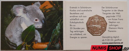 5 eur Rakúsko 2002 - 250 rokov ZOO Viedeň - folder malý