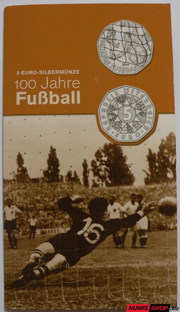5 eur Rakúsko 2004 - 100 rokov futbalu - folder