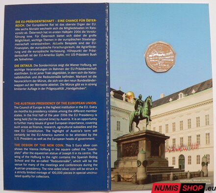 5 eur Rakúsko 2006 - Predsedníctvo EÚ - folder
