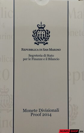 San Maríno sada 2014 - 3,88 eura + 2 euro Bramante - PROOF