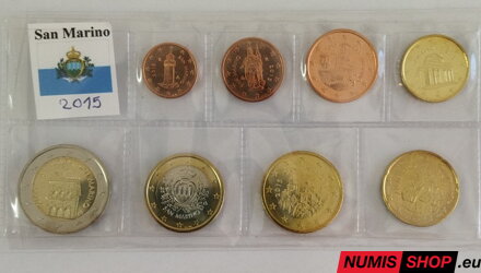 San Maríno 2015 - 1 cent až 2 euro - UNC