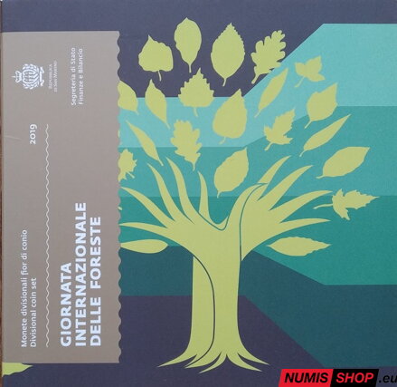 San Maríno sada 2019 - Rok lesov - 3,88 eura + 5 euro Ag