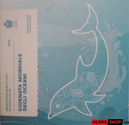 San Maríno sada 2020 - Rok oceánov - 3,88 eura + 5 euro Ag