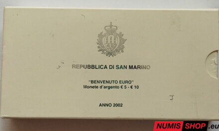San Maríno - 5 + 10 euro - 2002 - Welcome Euro - PROOF