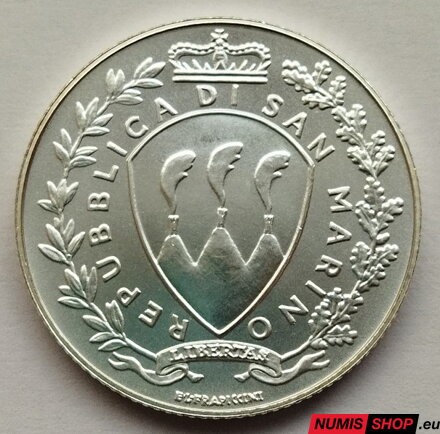 5 euro San Marino 2003 - Nezávislosť, Tolerancia, Sloboda - BU