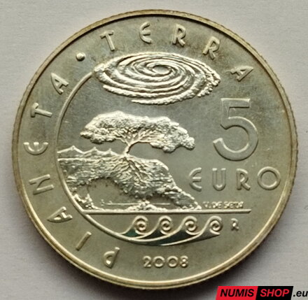 5 euro San Marino 2008 - Medzinárodný rok planéty Zem - BU