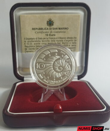 10 euro San Marino 2009 - Hospodárska a menová únia - PROOF