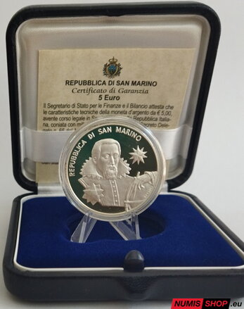 5 euro San Marino 2009 - Johan Kepler - PROOF