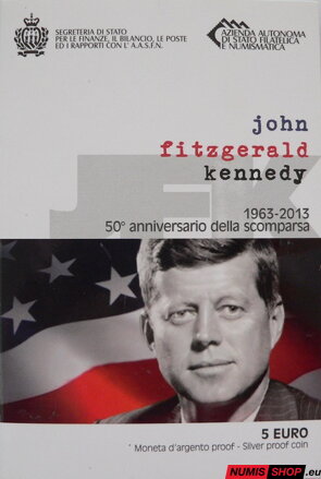 5 euro San Marino 2013 - J. F. Kennedy - PROOF