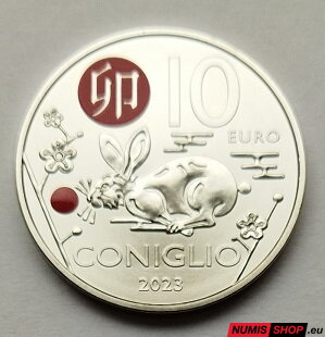 10 euro San Marino 2023 - Chinese Lunar - Coniglio (Zajac)