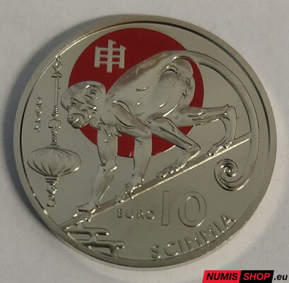 10 euro San Marino 2024 - Chinese Lunar - Scimmia (Opica)