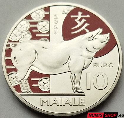 10 euro San Marino 2025 - Chinese Lunar - Maiale (Prasa)