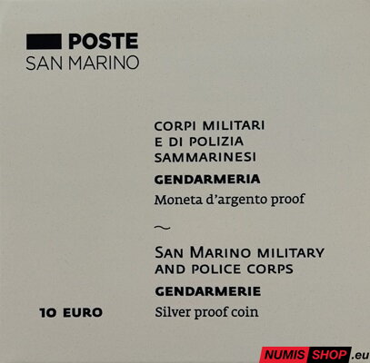 10 euro San Marino 2025 - Gendameria - PROOF