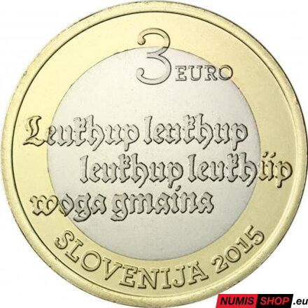 Sada Slovinsko 2015 + 2 euro + 3 euro