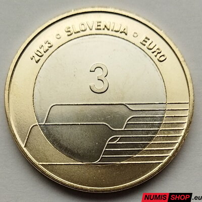 Slovinsko 3 euro 2023 - Deň slovinského športu - UNC