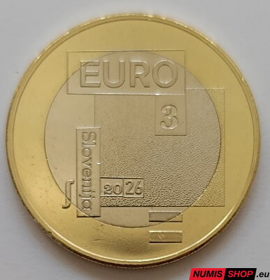 Slovinsko 3 euro 2026 - Srečko Kosovel - UNC