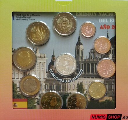 Sada Španielsko - 2012 - Comunidad de Madrid + 2 x pamätné 2-euro Sada Španielsko - 2012 - Comunidad de Madrid + 2 x pamätné 2-euro