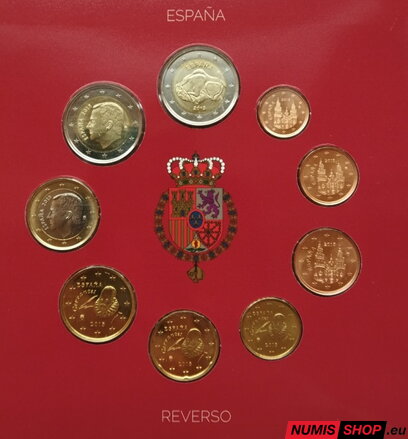 Sada Španielsko 2015 Felipe VI. + pamätné 2-euro Sada Španielsko 2015 Felipe VI. + pamätné 2-euro