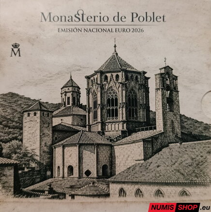 Sada Španielsko 2026 Poblet + 2 x pamätné 2-euro