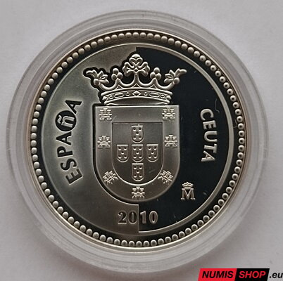 Španielsko 5 euro 2010 - Ceuta - PROOF