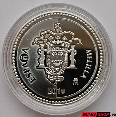 Španielsko 5 euro 2010 - Melilla - PROOF