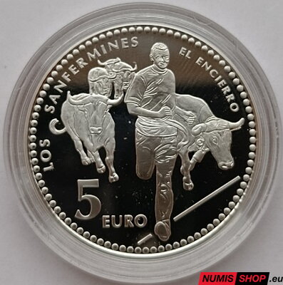 Španielsko 5 euro 2010 - Pamplona - PROOF