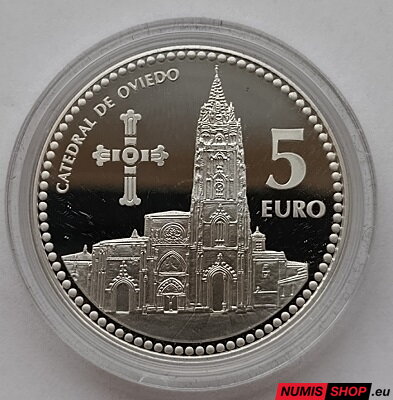 Španielsko 5 euro 2011 - Oviedo - PROOF