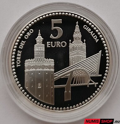Španielsko 5 euro 2012 - Sevilla - PROOF