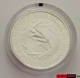 Taliansko 10 euro 2003 - Predsedníctvo v Rade EÚ - BU
