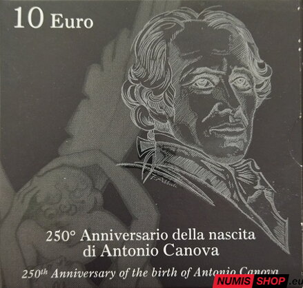 Taliansko 10 euro 2007 - Antonio Canova - PROOF