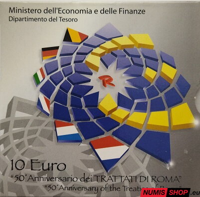 Taliansko 10 euro 2007 - Rímska zmluva - PROOF