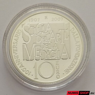 Taliansko 10 euro 2007 - Škola medailérstva - PROOF
