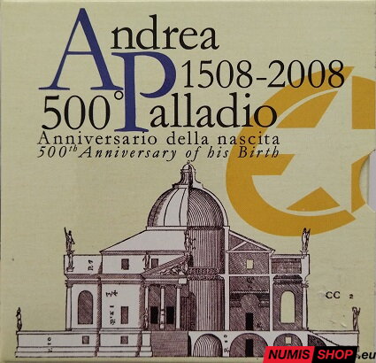 Taliansko 10 euro 2008 - Andrea Palladio - PROOF