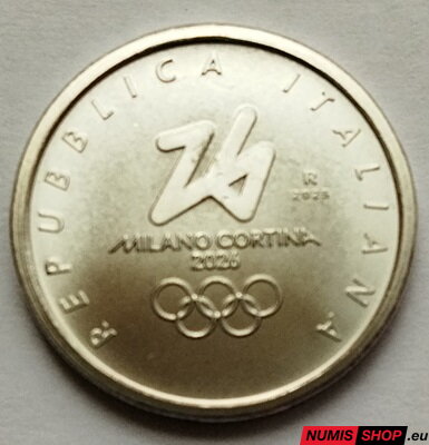 Taliansko 1/4 euro 2025 - Winter Olympic Games Milano - Cortina - Maskot Taliansko 1/4 euro 2025 - Winter Olympic Games Milano - Cortina - Maskot