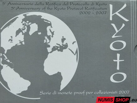 Sada Taliansko 2007 + strieborné 5 euro Kjótsky protokol PROOF