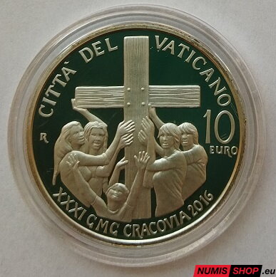 10 euro Vatikán 2016 - World Youth Day - PROOF