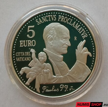 5 euro Vatikán 2018 - Kanonizácia Pavla VI. - PROOF