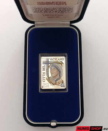 Vatikán 25 euro 2022 - Matka Tereza - kolorovaná - PROOF